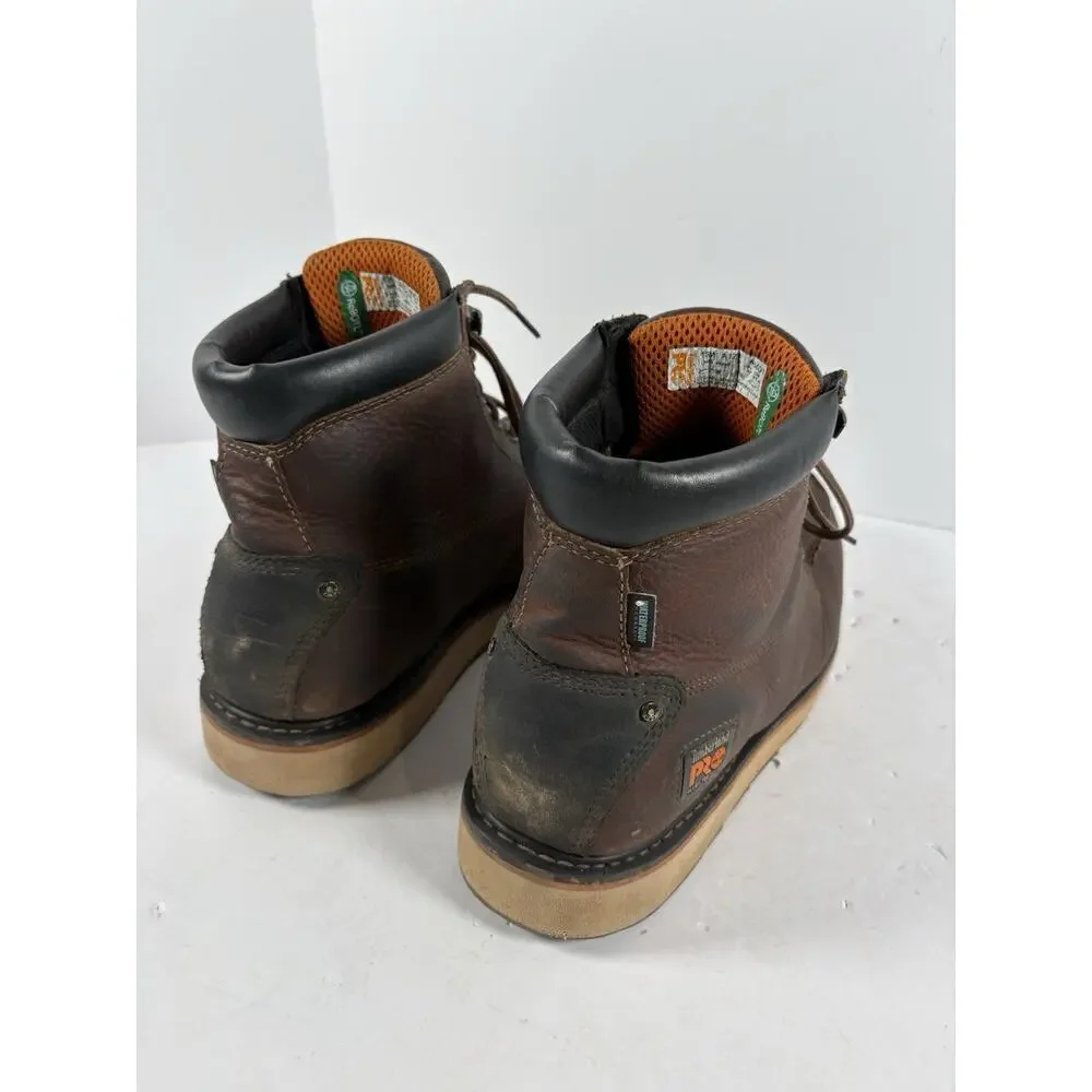 Timberland PRO A8401 Alloy Toe Moc Toe Work Boots Brown Mens 13M EH ASTM